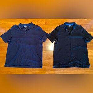 Men's Navy and Black Polo Shirts Size Large